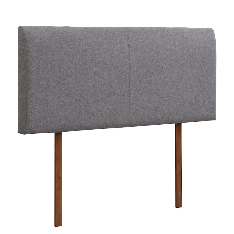 Solid Dry Bamboo Wood Platform Bed with Bamboo Frame, Upholstered Adjustable Headboard, Noise-Free Design, Easy Assembly
