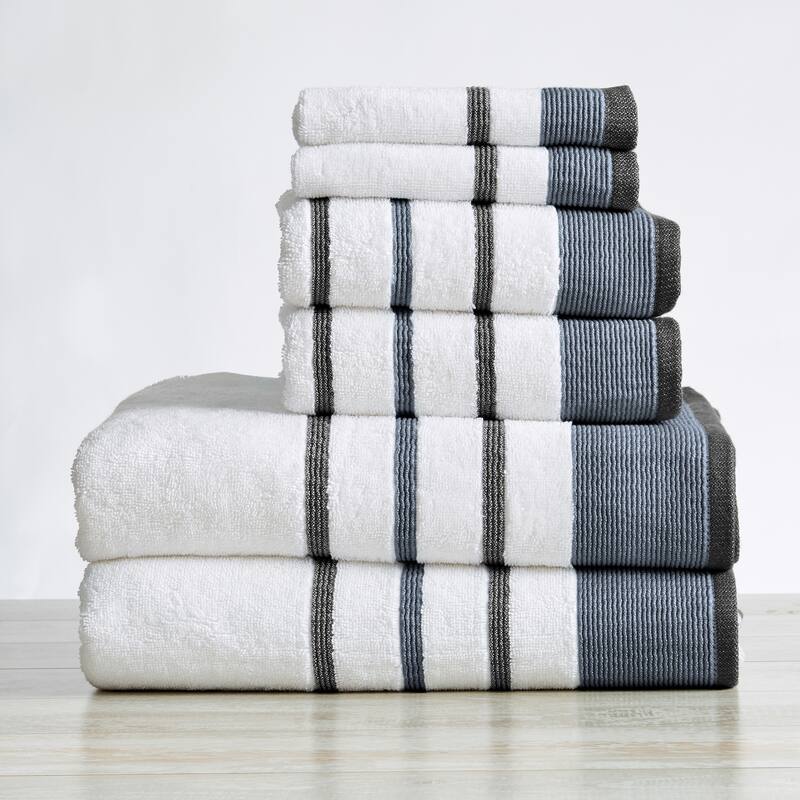 Luxurious Cotton Decorative Stripe Towel Set