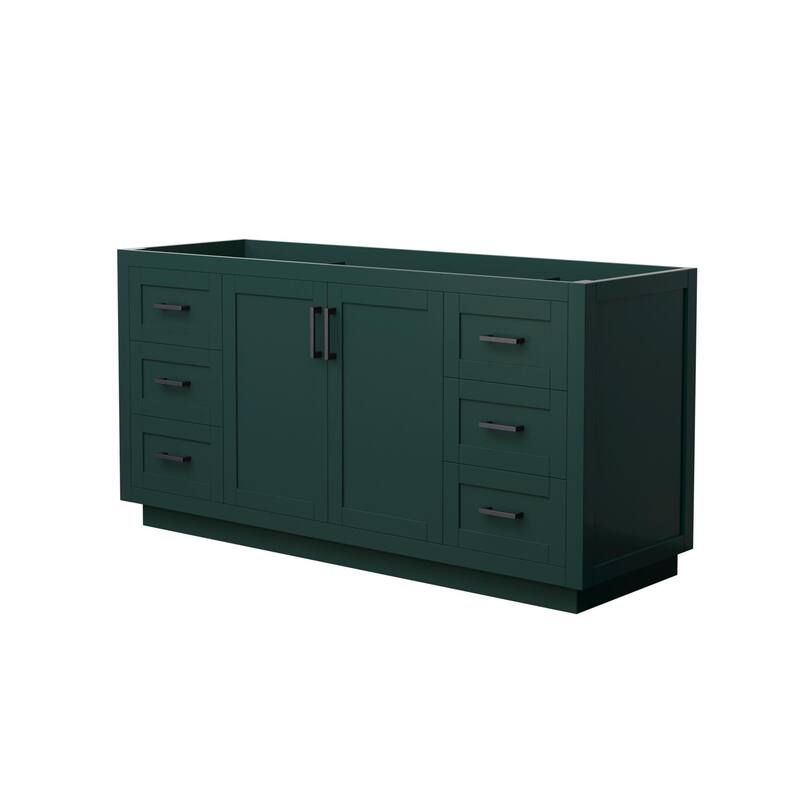Wyndham Collection WCF2929-66S-CX-MXX Miranda 66" Single Free Standing - Green / Matte Black Hardware