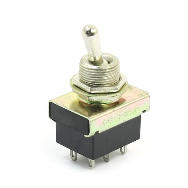 Panel Mount 6 Pin 2pdt On Off 2 Position Toggle Switch Ac 220v 3a Kn3 3 Black