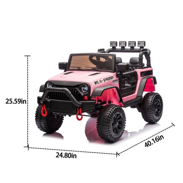 dimension image slide 0 of 5, 24V Ride-On Car with Adjustable Speed and Suspension, Great Holiday Present