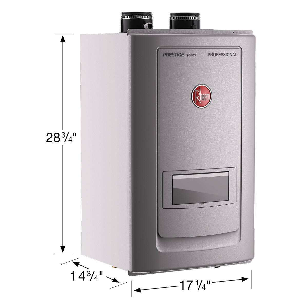 Rheem Prestige Condensing 11GPM Indoor Liquid Propane Tankless Water Heater  with built-in Recirculator - 17x15x29 - On Sale - Bed Bath u0026 Beyond -  30897233
