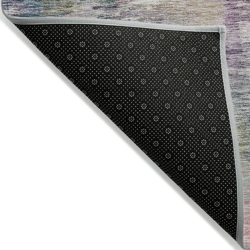 Machine Washable Indoor/ Outdoor Chantille Solid Abstract Rug