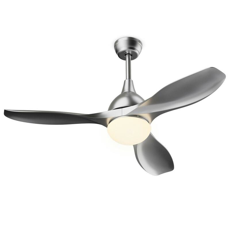 Modern 48" Ceiling Fan with Dimmable LED Light and Remote Control Reversible Blades - 48'' dia. x 22.5'' H