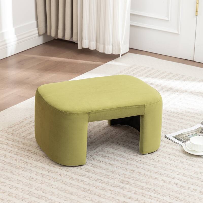SEYNAR Modern Velvet Rectangle Accent Ottoman