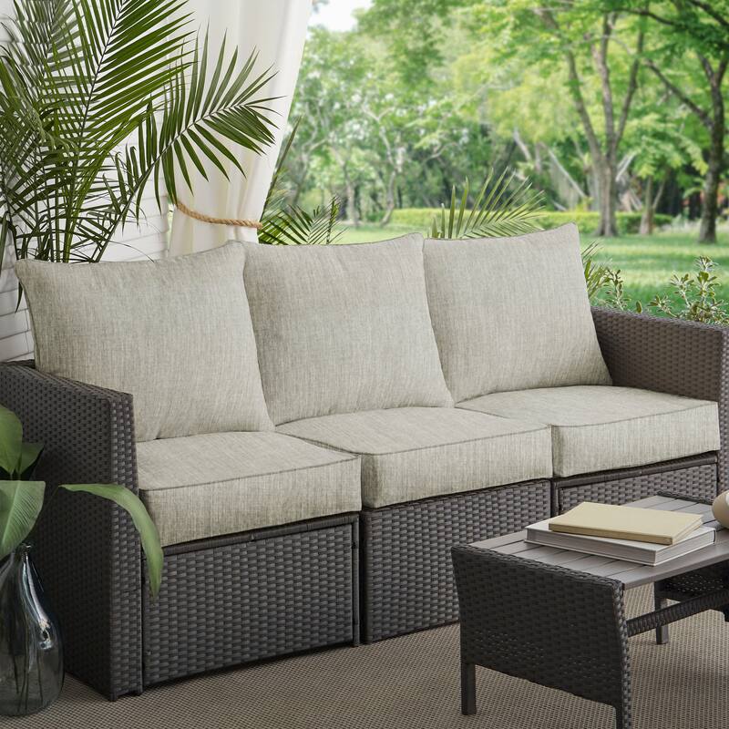 Sorra Home Sunbrella Outdoor Deep Seating Sofa Pillow and Cushion Set