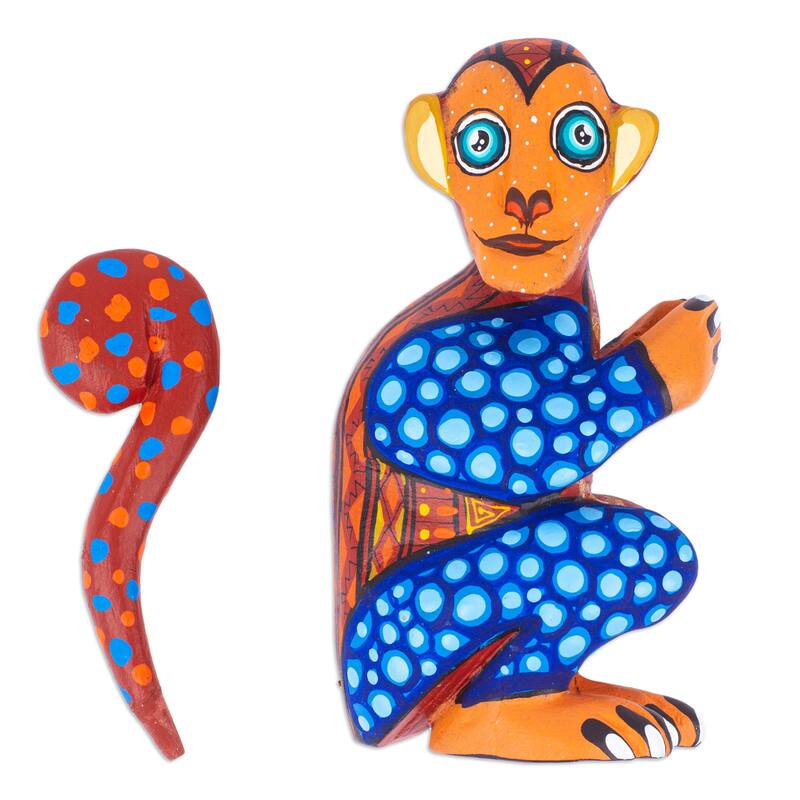 Novica Handmade Playful Soul In Brown Wood Alebrije Figurine