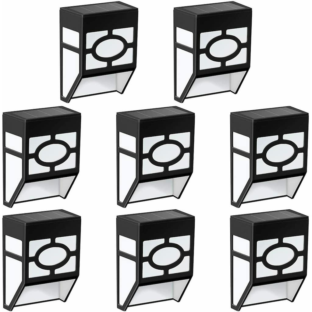 8 Pack 2 LED Solar Deck Lights Solar Lights Waterproof
