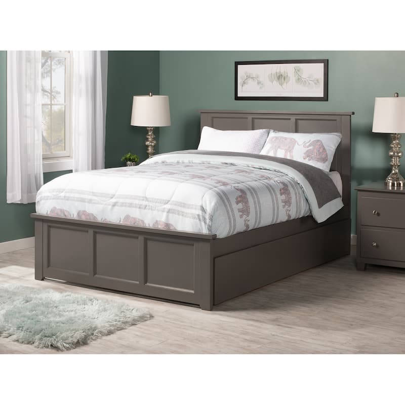 AFI Madison Full Size Platform Bed with Matching Footboard & Full Trundle