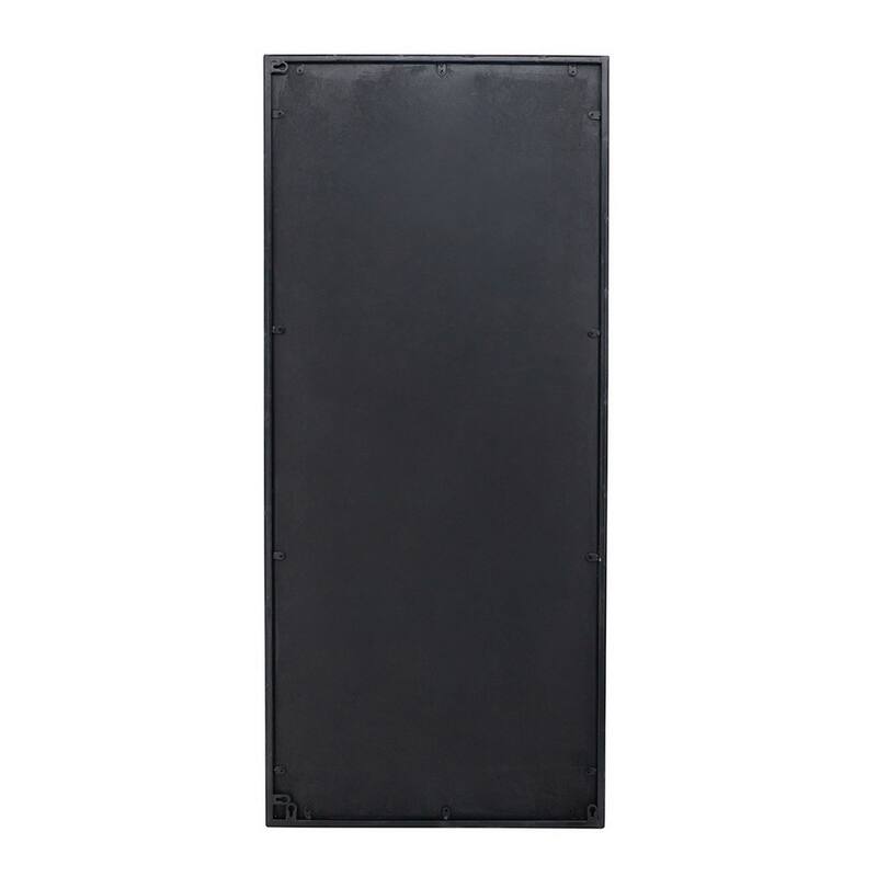 Elk 47 Inch Wall Mirror, Antique Black Rectangular Metal Frame, Baroque