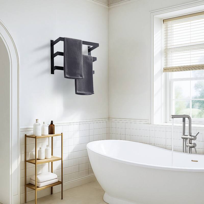 WOWOW Modern Wall-Mounted Stainless Steel Tiered Three-Tier Towel Rack