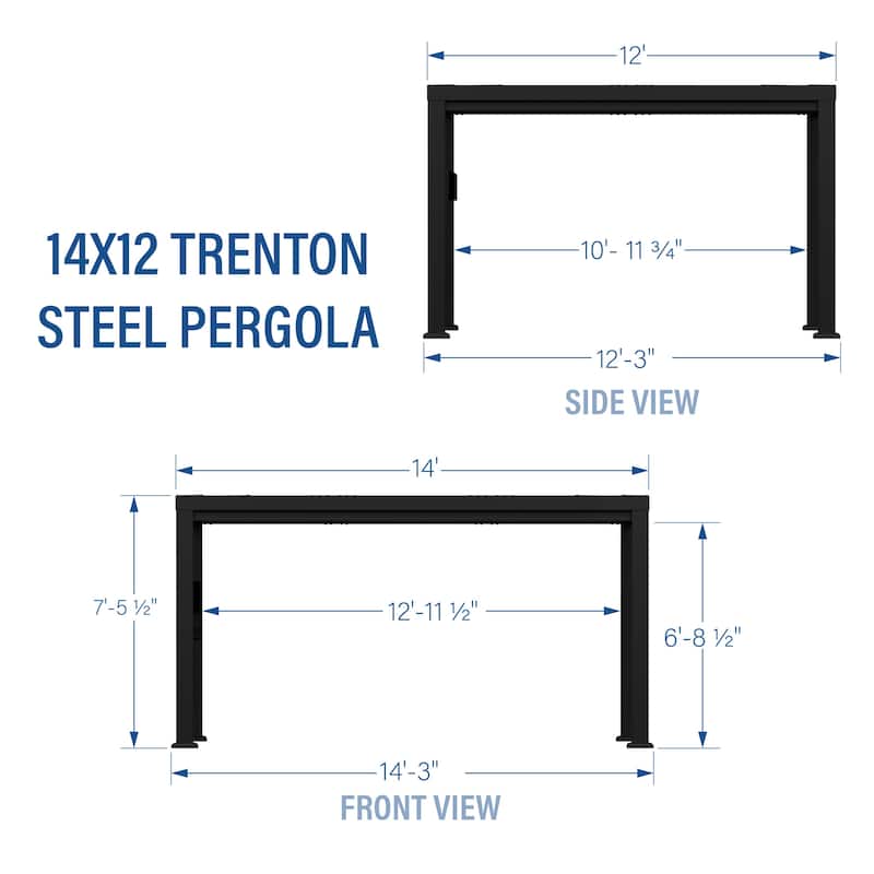 Backyard Discovery Trenton 14x12' Galvanized Steel Pergola with Canopy