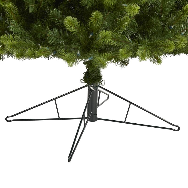 9ft. Slim Spruce Artificial Christmas Tree with 750 Warm White Multifunction LED Lights - Stunning Tall Holiday X-Mas Tree