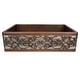 preview thumbnail 3 of 10, Premier Copper Products 33-inch Copper Apron Front Single Basin Kitchen Sink w/ Scroll Dsgn Nickel Bkgrnd