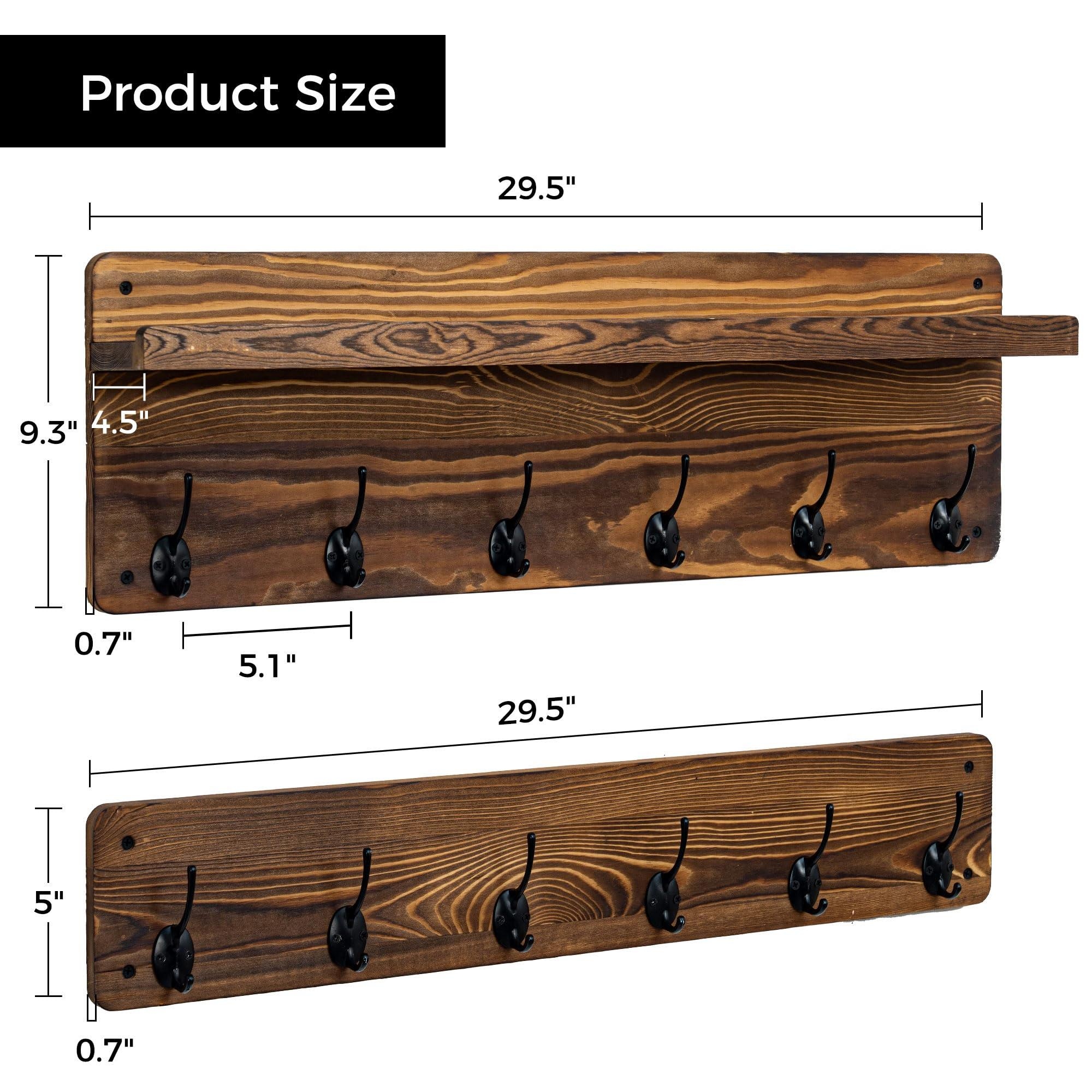 Solid Wood Wall 12 Hook Coat Rack with Shelf On Sale Bed Bath Beyond 40131359