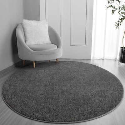 Area Rugs, Dark Grey Super Soft Comfy Thickened Memory-Foam Indoor Carpets