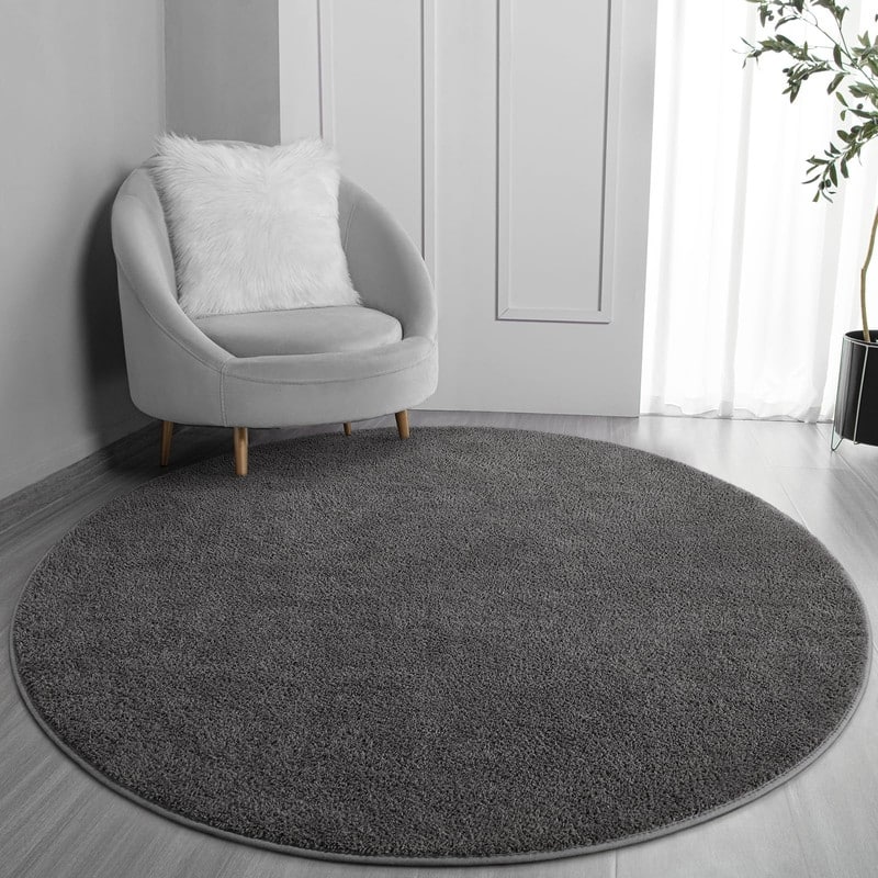 Area Rugs, Dark Grey Super Soft Comfy Thickened Memory-Foam Indoor Carpets