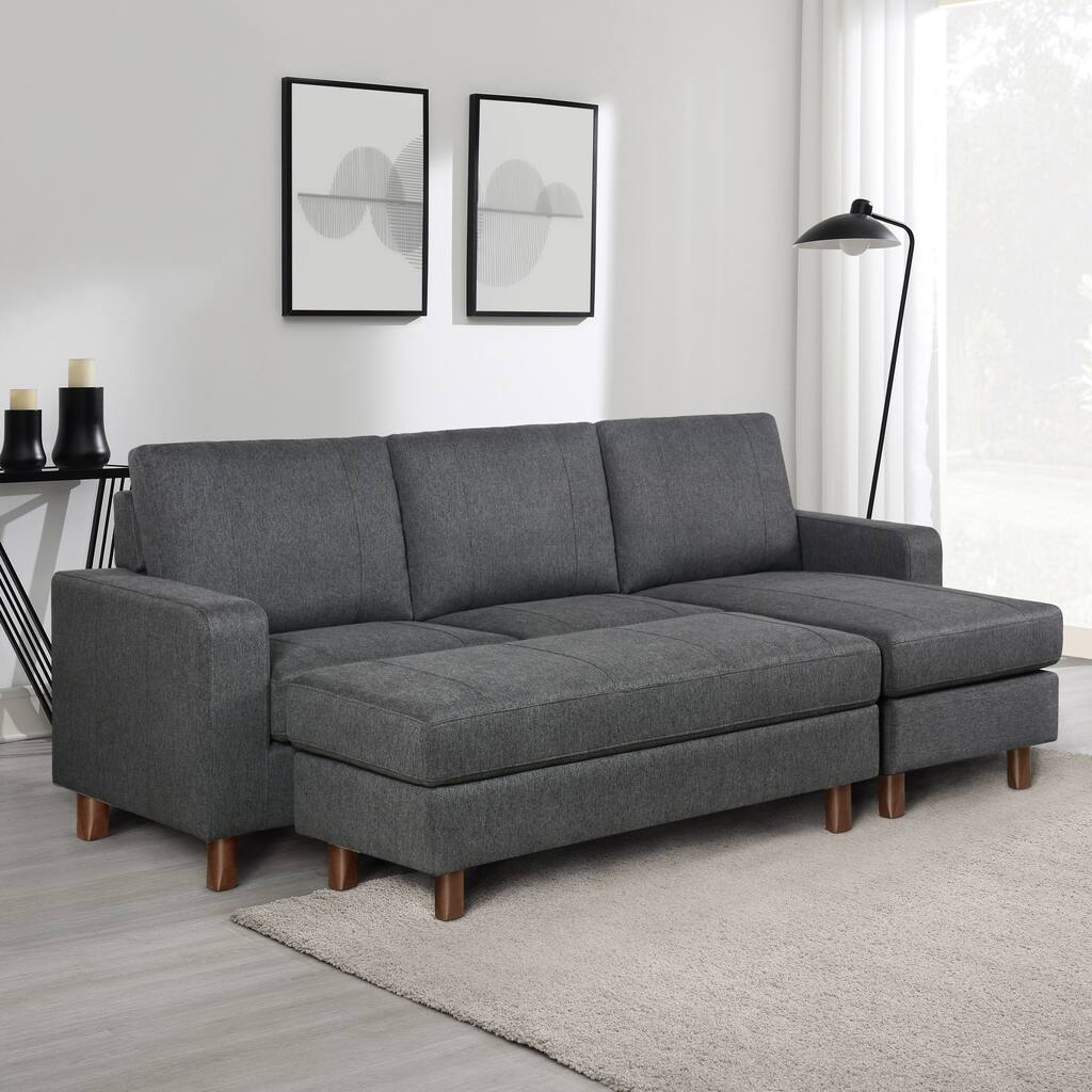 Abbyson Berkeley Reversible Sectional and Ottoman