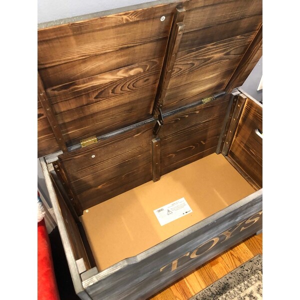 Solid Wood Rustic Toy Box Caramel Brown 