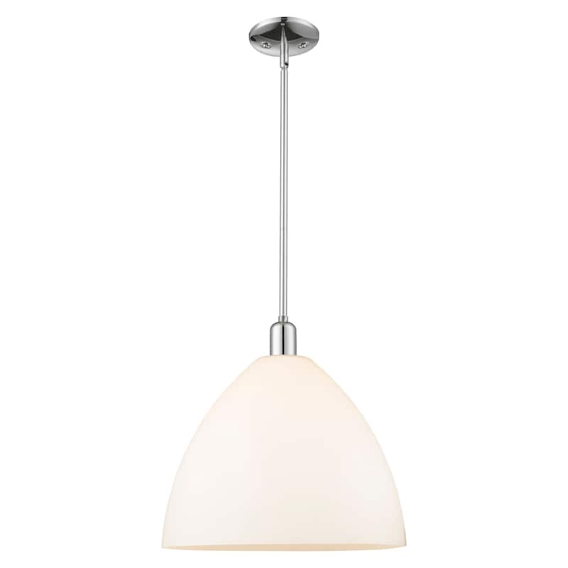 Innovations Lighting Endless Possibilities Arcadia - Bristol - 1 Light 16" Stem Hung Mini Pendant - Polished Chrome/Matte White