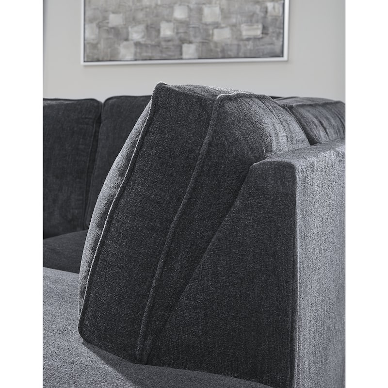 Signature Design by Ashley Altari Gray 2-Piece Sectional with Ottoman - 110" W x 90" D x 37" H