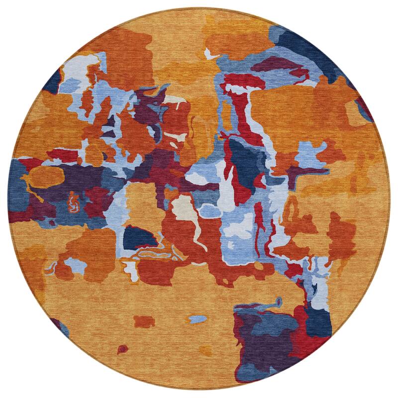 HomeRoots Abstract Transitional Rectangle Outdoor Rug