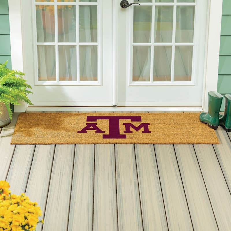 Texas A&M Full Color Indoor/Outdoor Coir Mat
