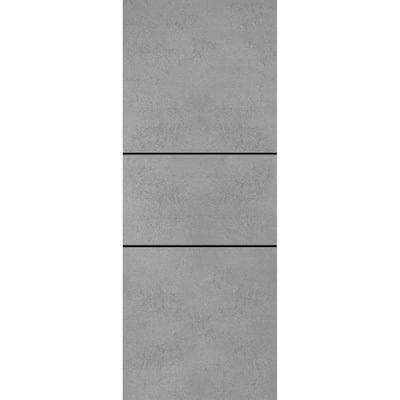 Slab Barn Door Panel 18 x 80 Planum 0014 Concrete with Sturdy Finished