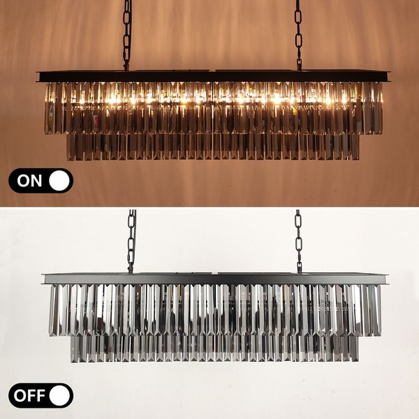Smoky crystal chandelier on sale