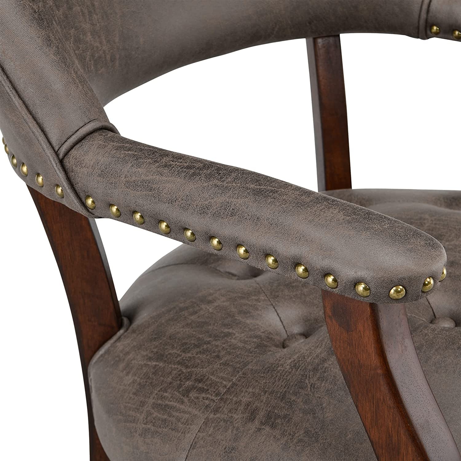 Solid Wood Frame Dining Chairs with Casters for Poker Tables-image