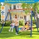 preview thumbnail 6 of 5, Swing Set with Stand for Kids Heavy-duty Metal A-Frame Outdoor - 86.6 X 68.5 X 72.1 in
