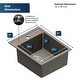 preview thumbnail 5 of 15, Karran QT-825 Drop-in 15-3/4" Single Bowl Quartz Composite Kitchen Sink