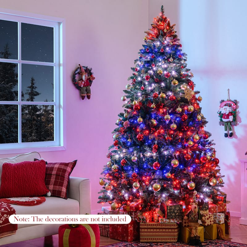 Gymax Smart Pre-Lit Artificial Christmas Tree w/ Remote Control