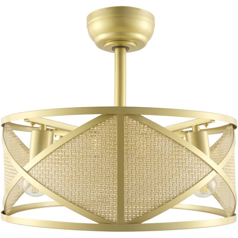 Livabliss Windora Traditional Chandelier - 19"L x 19"W x 11"H - Gold/Wheat