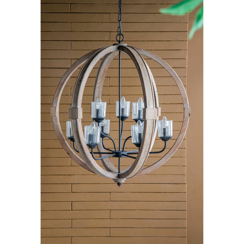 9- Light Globe Chandelier