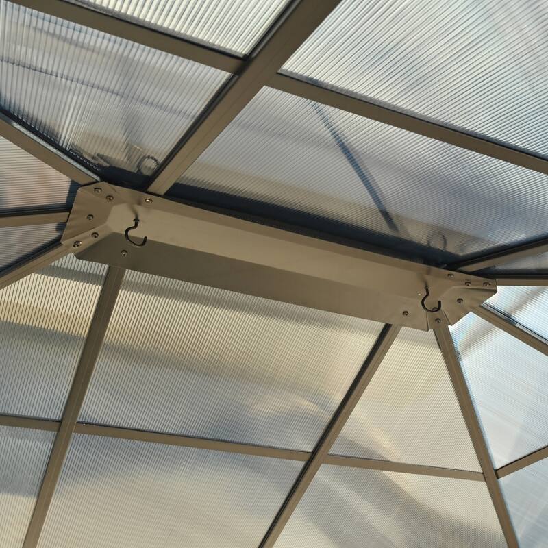 Heavy Duty Double Roof Patio Gazebo with Aluminum Frame