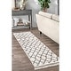 preview thumbnail 28 of 27, Nuloom Ivory Contemporary Cabin Diamond Moroccan Tassel Area Rug 2'3" x 8'5" Runner - Ivory - Rectangle