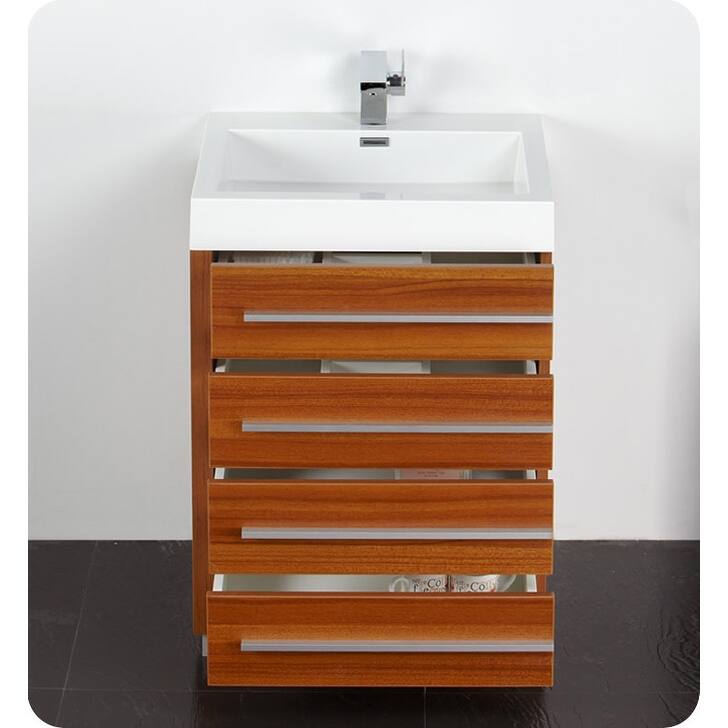 Fresca Livello 23-3/8" MDF Vanity With Mirrored Medicine Cabinet,