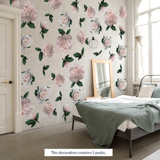 Walplus Oversized Classic Roses Flowers Floral Wall Stickers Art Decor