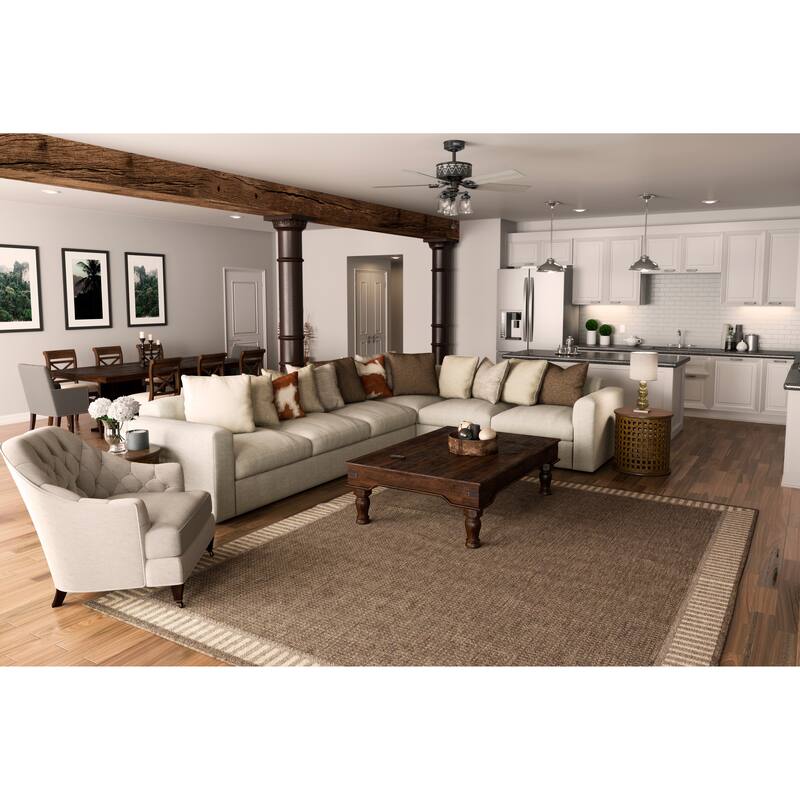 Hunter 52" Mesa Ceiling Fan with LED Light, Pull Chain - Rustic, Farmhouse, Transitional, Casual