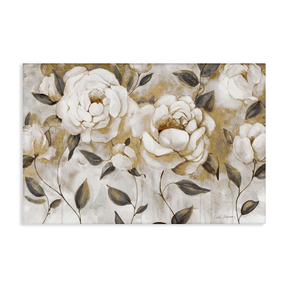 Stupell Warm Neutral Flowers Canvas Wall Art Design By Carol Robinson