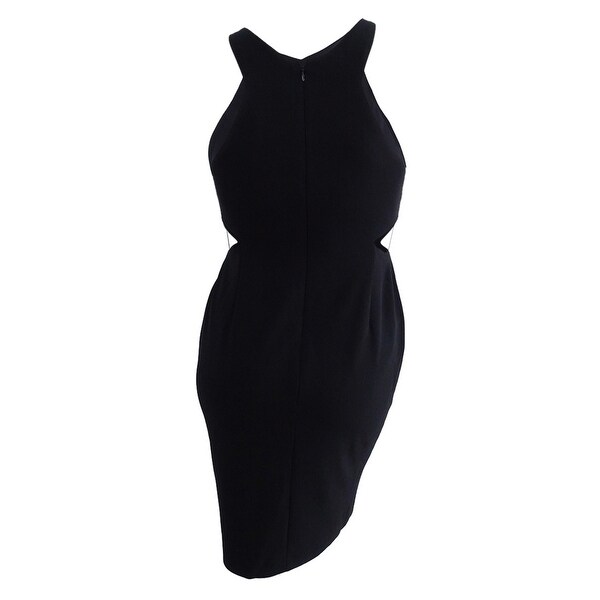 black crepe sheath dress