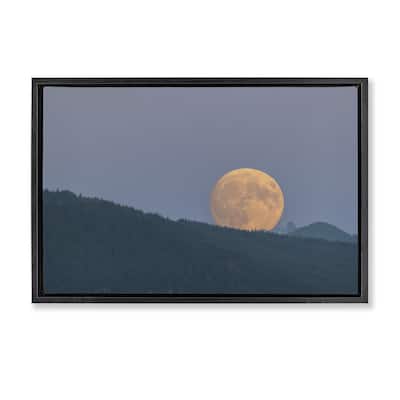 Stupell Majestic Moonrise Landscape Framed Floater Canvas Wall Art Design By Nancy Crowell