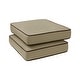 preview thumbnail 48 of 67, Haven Way Universal Outdoor Ottoman Cushion (Set of 2) Beige w/ Chocolate Piping
