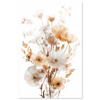 Parchment Petals Acrylic by Art Remedy, Ready to Hang