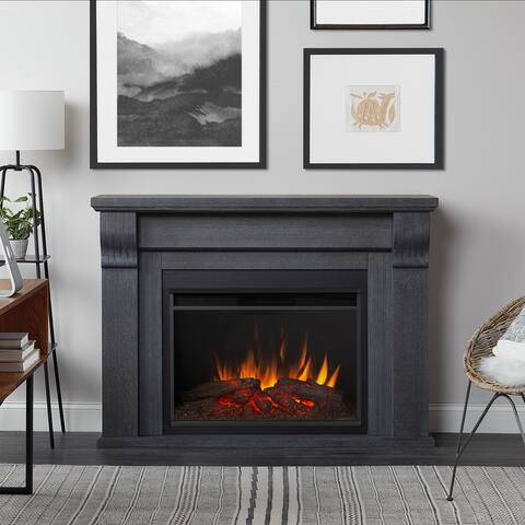 Whittier Grand Electric Fireplace in Antique Gray