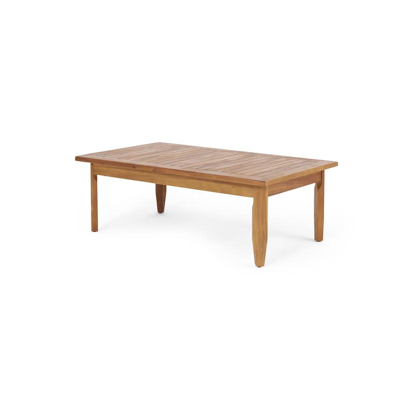 2 Piece Mid-Century Modern Outdoor Set with Ottoman & Coffee Table