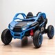preview thumbnail 1 of 33, 24V Two-Seater Kids Ride-On UTV with Remote Control, Bluetooth, LED Lights, and Four-Wheel Suspension for Kids 3+ Blue
