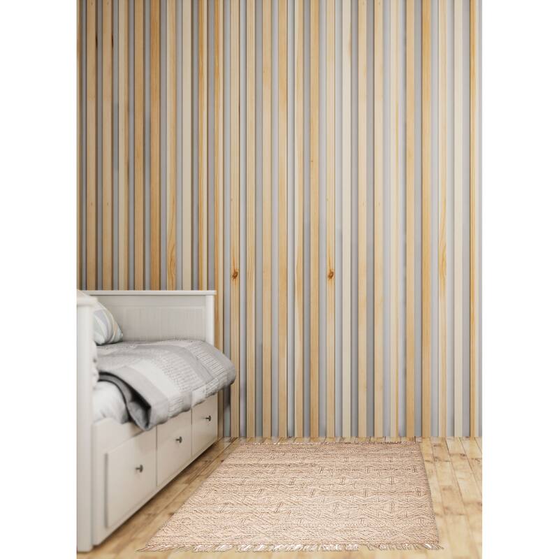 ECARPETGALLERY Braid weave Sienna Tan Wool Rug - 5'1 x 7'7