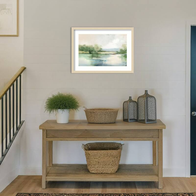 Brushstrokes of Nature No. 1 by Irena Orlov Wood Framed Wall Art Print - Svelte Natural